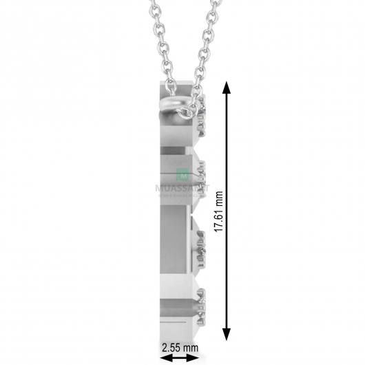 Подвеска из белого золота с муассанитами