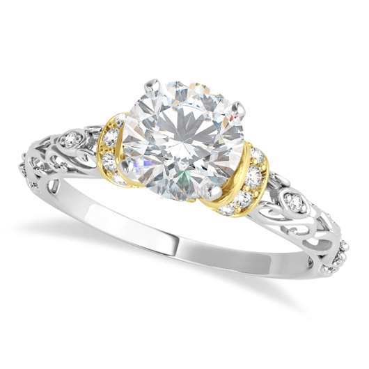 Женское кольцо из золота двух цветов