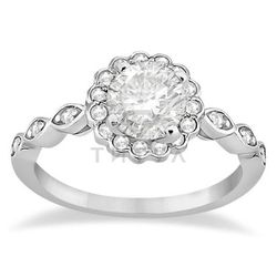 Комплект колец из белого золота с муассанитами