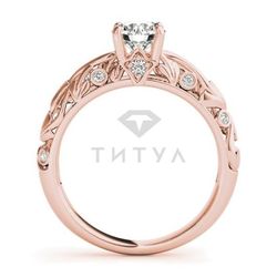 Комплект колец из красного золота с муассанитами