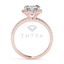 Комплект колец из красного золота с муассанитами