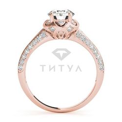 Комплект колец из красного золота с муассанитами