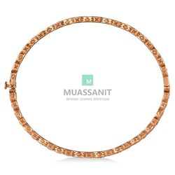 Женский браслет из красного золота с муассанитами
