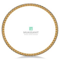 Женский браслет из желтого золота с муассанитами