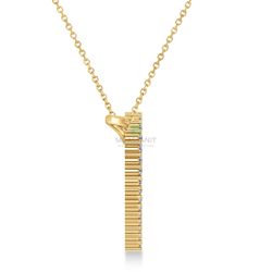 Подвеска из желтого золота с муассанитами