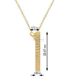 Подвеска из желтого золота с муассанитами